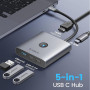 Концентратор USB Type-C Orico FAX3-5P-GY-EP Grey (CA914227)