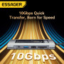 USB-хаб Essager 8 in 1 USB-C Hub with 10Gbps M.2 NVMe SSD Enclosure (EHB08-QK0G-Z)