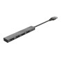Концентратор Trust Halyx Aluminium USB-А Grey (23786)