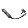 Концентратор USB Type-C/USB Maxxter 1xUSB-A 3.0, 2xUSB-A 2.0, 1xUSB-C Gray (HU3C-4P1CN-01)