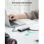 Концентратор USB Type-C Ugreen CM179 3xUSB 3.0 + HDMI + VGA + RJ45 1000M Ethernet + Cardreader + 3.5 мм, Gray (80133)