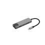 Концентратор USB-C ProLogix (PR-WUC-103B) 5 in 1 USB3.1 Type C to HDMI+2*USB3.0+USB C PD+Lan HUB