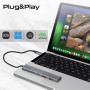 Концентратор USB Type-C Promate LiteHub-Pro 4 in 1 Grey