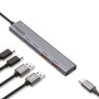 Концентратор USB Type-C Promate LiteHub-Pro 4 in 1 Grey