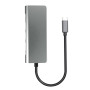 Концентратор USB-C ProLogix (PR-WUC-105B) 7 in 1 USB3.1 Type C to HDMI+2*USB3.0+PD+Lan+TF+SD HUB