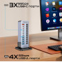 USB-хаб Promate GegaTower-60w USB Type-C Grey