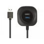 Концентратор USB 3.0 Remax RU-U8 Fonye 4хUSB3.0 Black (6954851296096)