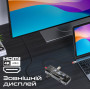 Концентратор USB Type-C Promate TransHub-Go 9 in 1 Grey