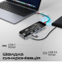 Концентратор USB Type-C Promate TransHub-Go 9 in 1 Grey