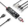 Концентратор USB Type-C Promate TransHub-Go 9 in 1 Grey