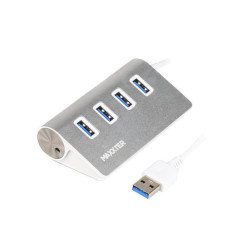 Концентратор USB 3.0 Maxxter 4хUSB3.0 Silver (HU3A-4P-01)