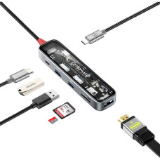 USB-хаб Promate TransHub-Lite USB Type-C Grey
