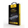 Концентратор USB-C Cablexpert 3хUSB3.1 металл, Grey (A-CM-COMBO2-01)
