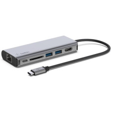 Концентратор USB Type-C Belkin 6in1 Multiport Dock Gray (AVC008BTSGY)