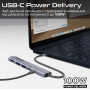 Концентратор USB Type-C Promate LinkHub-5x 5 in 1 Grey