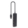 Концентратор USB Type-C Cablexpert 4хUSB2.0, пластик, Black (UHB-CM-U2P4-01)