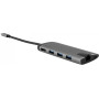 Концентратор USB-C Verbatim USB-C/3хUSB3.0/HDMI/SD/mSD/RJ45 (49142), Silver/Black
