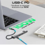 USB-хаб Promate ComandHub-Lite USB Type-C Grey