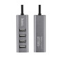 Концентратор USB2.0 Hoco HB1 4хUSB2.0 Tarnish (HB1UT)