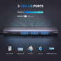 Концентратор USB Type-C Ugreen CM136 3xUSB 3.0 + HDMI, Gray (50209)