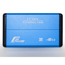 Внешний карман Frime SATA HDD/SSD 2.5", USB 3.0, Metal, Blue (FHE22.25U30)
