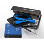 Внешний карман Frime SATA HDD/SSD 2.5", USB 3.0, Metal, Blue (FHE22.25U30)