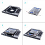 Адаптер Grand-X HDD 2.5" в отсек привода ноутбука SATA/SATA3 Slim 9,5mm (HDC-24C)