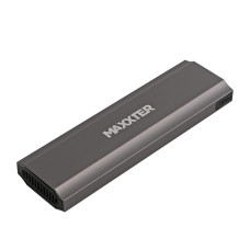 Зовнішня кишеня Maxxter M.2 NVMe PCIe, USB 3.1 Type-C Gen2, Metal, Black (EHDE-2280S-02)