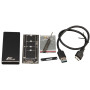 Внешний карман Frime SSD M.2, USB 3.0, Metal, Black (FHE200.M2U30)