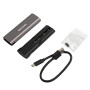 Зовнішня кишеня Maxxter M.2 NVMe PCIe, USB 3.1 Type-C Gen2, Metal, Black (EHDE-2280S-02)