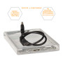 Внешний карман Frime SATA HDD/SSD 2.5", USB 3.0, Plastic, Clear (FHE80.25U30)