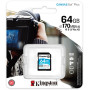 Картка пам'ятi KINGSTON SDXC 64 GB Canvas Go+ U3 V30 (R170/W70)
