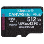 Картка пам'ятi KINGSTON microSDXC 512Gb Canvas Go+ U3 V30 (R170/W90)+ad