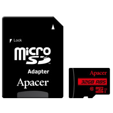 Картка пам'ятi APACER microSDHC 32GB UHS-I U1+adapter (R85MB/s)