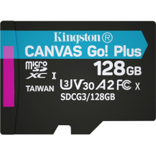 Картка пам'ятi KINGSTON 128GB microSDXC C10 UHS-I U3 A2 (SDCG3/128GBSP)
