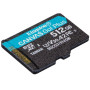Картка пам'ятi KINGSTON microSDXC 512Gb Canvas Go+ U3 V30 (R170/W90)+ad