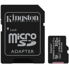 Картка пам'ятi KINGSTON microSDXC 512Gb Canvas Select+ A1 (R100/W85) +ad