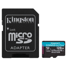 Картка пам'ятi KINGSTON microSDXC 128Gb Canvas Go+ U3 V30 (R170/W90)+ad