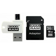 Картка пам'ятi GOODRAM 16Gb (class10) UHS I + Adapter + CardReader