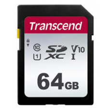 Карта памяти Transcend 64GB SDXC class 10 UHS-I U3 V10 (TS64GSDC300S)