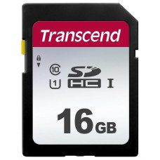 Карта памяти Transcend 16GB SDHC class 10 UHS-I U1 (TS16GSDC300S)
