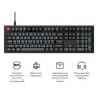 Клавіатура Keychron V6 8K Keychron Super Red Switch Black RGB (V6W-D1-UA)