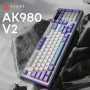 Клавіатура бездротова Ajazz AK980 V2 Maillard Switch White (AK980-V2-M-PWB)
