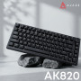Клавіатура Ajazz AK820 Red Switch Black USB-C (AK820-R-B)