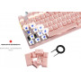 Клавиатура беспроводная Motospeed GK82 Outemu Blue (mtgk82pmb) Pink USB