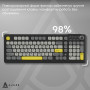 Клавіатура бездротова Ajazz AF98 Plus Black Gray Yellow (AF98-PLUS-BGY)