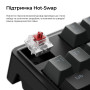 Клавіатура бездротова Keychron C3 Max Super Red Switch Black RGB (C3M-H1-UA)