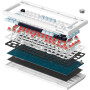Клавіатура GamePro Genesis Warden MK160BL White