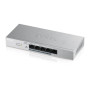 Коммутатор ZYXEL GS1200-5HP v2 (GS1200-5HPV2-EU0101F) (1xGE, 4хGE PoE, max 60W, металл, настольный, бесшумный, WebSmart)