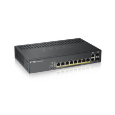Коммутатор ZYXEL GS1920-8HPV2 (GS1920-8HPV2-EU0101F) (8xGE PoE+, 2xGE/SFP, Max PoE 130W, Smart, NebulaFlex)